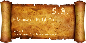 Sámuel Milán névjegykártya
